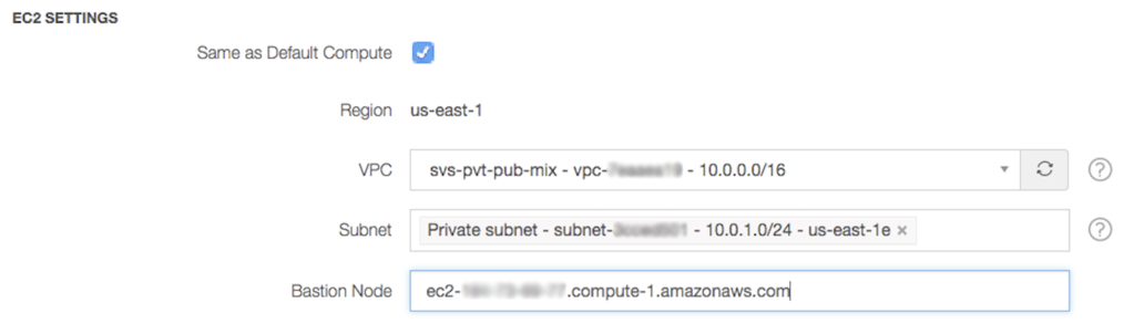 EC2 VPC Settings